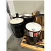 Image 1 : Lot of (4) Uline 55-Gallon Open-Top Black Steel Storage Drums (S-10758) - MSRP $824