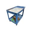Image 1 : Uline 2-Shelf Plastic Utility Service Cart (Blue)