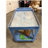 Image 2 : Uline 2-Shelf Plastic Utility Service Cart (Blue)