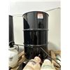 Image 5 : Lot of (4) Uline 55-Gallon Closed-Top Black Steel Drums (S-10759) w/ Chapin Sprayers & Bucket