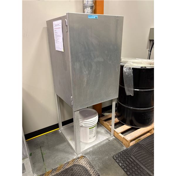 Custom NDT Dry Powder Storm Cabinet / Developer Station (with Magnaflux Zyglo ZP-4D Powder Pail) - a