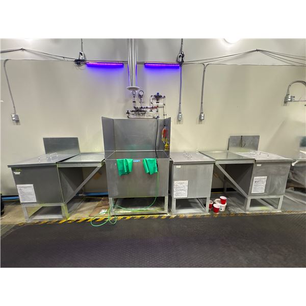 Custom Modular NDT Liquid Penetrant Inspection (LPI / FPI) Tank Line & Station - MSRP ~41,000+