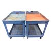 Image 1 : 2pc Uline 2-Shelf Plastic Utility Service Carts (Blue)
