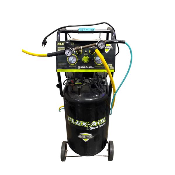 King Canada Flex-Air 20-Gallon Ultra-Quiet Oil-Free Air Compressor (Model FA-5680SQ) w/ Husky Retrac