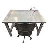Image 1 : Uline Industrial Steel Table / Workbench & Office Chair (contents not included)