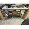 Image 4 : Uline Industrial Steel Table / Workbench & Office Chair (contents not included)