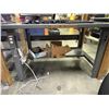 Image 5 : Uline Industrial Steel Table / Workbench & Office Chair (contents not included)