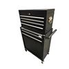Image 1 : Rolling Steel Tool Chest Combo (Top Storage Box & Bottom Mobile Cabinet) - approx. 27in x 13in x 44i