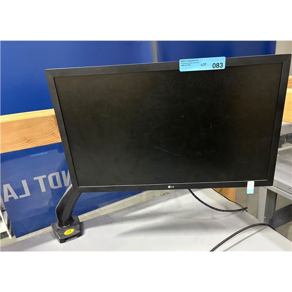 LG Widescreen Computer Monitor with Desk-Clamp Adjustable Monitor Arm