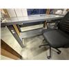 Image 4 : Uline Industrial Steel Table / Workbench & Office Chair (contents not included)
