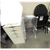 Image 1 : IKEA ALEX White 5-Drawer Unit, Wire Storage Cube Shelf & Black Folding Chairs
