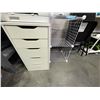 Image 2 : IKEA ALEX White 5-Drawer Unit, Wire Storage Cube Shelf & Black Folding Chairs