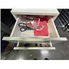 Image 3 : IKEA ALEX White 5-Drawer Unit, Wire Storage Cube Shelf & Black Folding Chairs