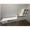 Image 1 : IKEA White Media Console & KALLAX Cube Shelving Modular Furniture