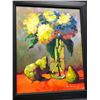 Image 4 : Set of 3 Framed Original Still Life & Landscape Oil Paintings (Sunflower, Birch Trees, Hydrangeas & 