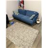 Image 1 : IKEA SÃ–DERHAMN 3-Seat Sofa, High-Pile Shag Rug & Framed Youn Ha Canvas Art