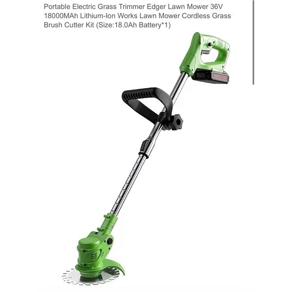 Brand New 36V Cordless Electric Grass Trimmer & Lawn Edger with 2 Batteries