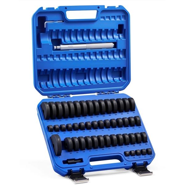 Brand New OMT 52-Piece Bushing, Bearing & Seal Driver Tool Kit – 18–65mm & 74mm
