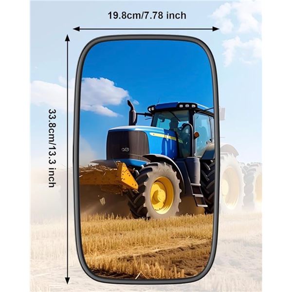 Brand New Lot of 2 YTCUNITY Universal Convex Tractor Rearview Mirrors – 7.9” × 13
