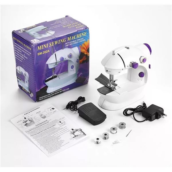 Brand New Mini Sewing Machine with Foot Pedal – Double Thread & 2-Speed Control –