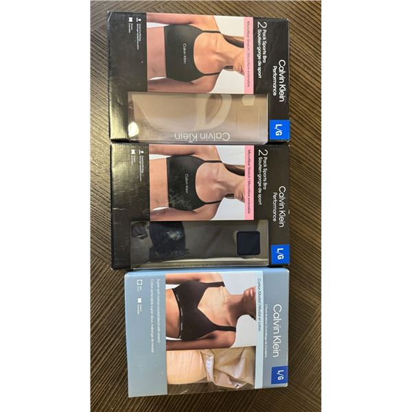 Brand New Calvin Klein Women’s Bra Bundle – Size Large – 6 Pieces