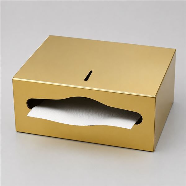 Brand New Gold Stainless Steel Commercial Wall-Mounted Paper Towel Dispenser with Lock
