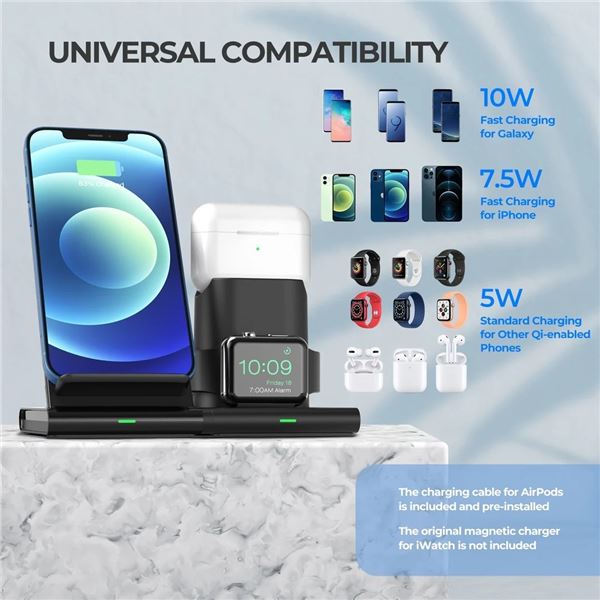 Brand New Seneo WaveStand 191 3-in-1 Wireless Charging Stand – PA191B