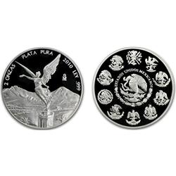 GEM 2010 Mo MEXICO SILVER 2 oz ONZA-PROOF DCAM (62.2070 g.)
