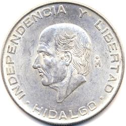 1955 MEXICO SILVER LIBERTAD CINCO PESOS-CH BU+