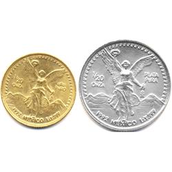1992 1/20th oz. GOLD AND SILVER ONZAS-CH BU