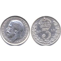1912 GREAT BRITIAN SILVER 3 PENCE-CIRC