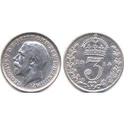 1914 GREAT BRITIAN SILVER 3 PENCE-CIRC
