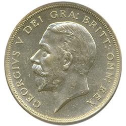 CHOICE 1929 GREAT BRITIAN SILVER CROWN NICE TONING-PCGS MS63