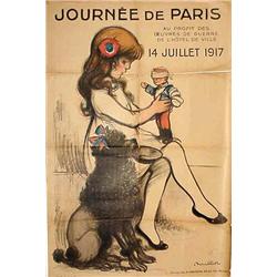 WW I Journee de Paris Au profit des oeuvres de guerre de L'Hotel de Ville - 14 Juillet 1917