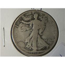 1918-D VF WALKING LIBERTY 1/2 DOLLAR