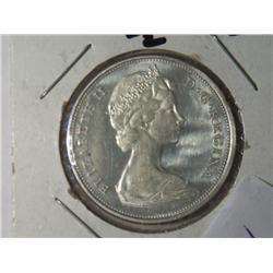 1966-BU CANADIAN 1/2 DOLLAR 