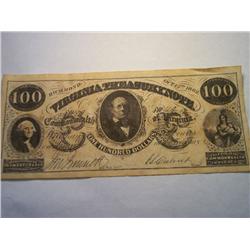 1862 CONFEDERATE $100.00 BILL COPY