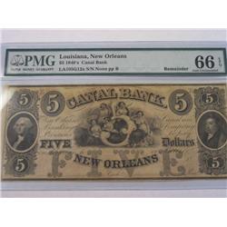 1840's PMG-66 LARGE $5.00 NOTE