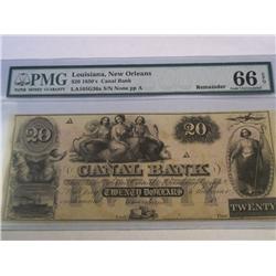 1850's PMG-66 LARGE $20.00 NOTE