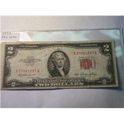 1953-A RED SEAL $2.00 NOTE