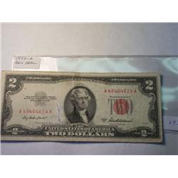 1953 RED SEAL $2.00 NOTE