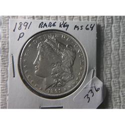 1891-P MORGAN DOLLAR