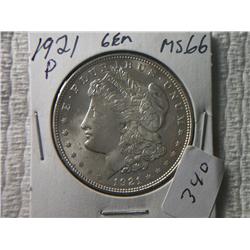 1921-P MORGAN DOLLAR