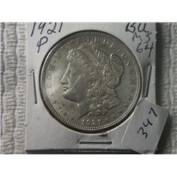 1921-P MORGAN DOLLAR