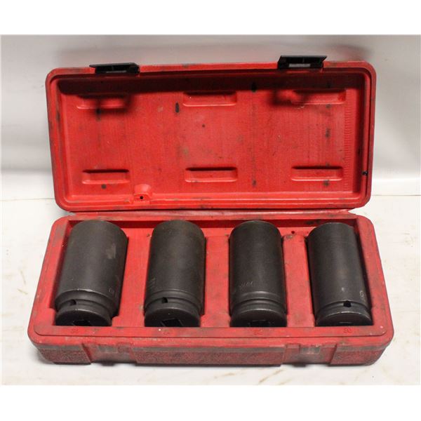 SUNEX TOOLS 4-PIECE AXEL NUT SOCKET SET