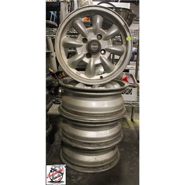 RONAL 24380 15" X 5.5" 4 LUG 8 SPOKE WHEELS