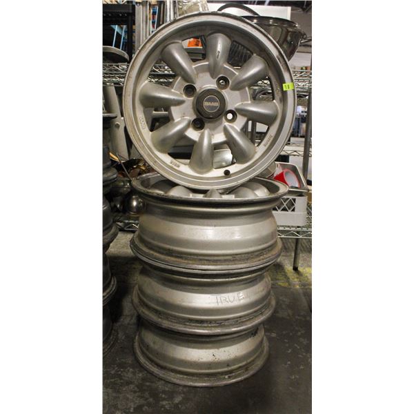 RONAL 24380 15" X 5.5" 4 LUG 8 SPOKE WHEELS
