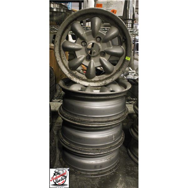 MINILITE 22376 15" X 5.5" 4 LUG 8 SPOKE WHEELS