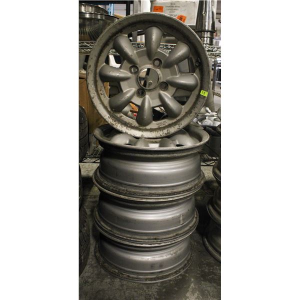 MINILITE 22376 15" X 5.5" 4 LUG 8 SPOKE WHEELS