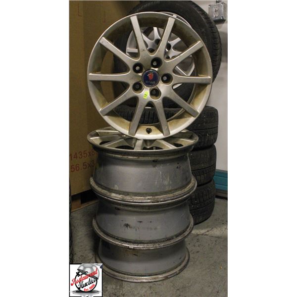 SET OF 4 SAAB 12785709 16" X 6.5" SAAB 9-3 STOCK
